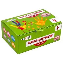 Дитячі пальчикові фарби Gamma "Перламутр" 322074/Cr 6 кольорів по 40 мл