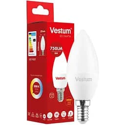 Светодиодная лампа Vestum C37 8W 3000K 220V E14 1-VS-1312