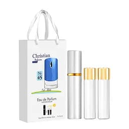 Духи мужские Christian Blue Label №45 подарочные с атомайзером 3 х 12 мл