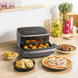 Tefal Мультипіч Tefal Easy Fry XL Surface, 2200Вт, чаша-4л, сенсорне керув., з віконцем, 10 програм, пластик, чорно-сірий - мініатюра 6