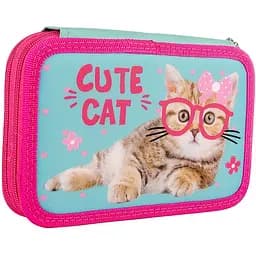 Пенал твердий Smart HP-01 Cute Cat 14х21х4 см рожевий (532791)