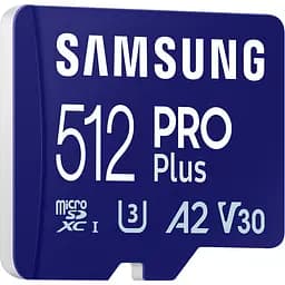 Карта пам'яті Samsung microSDXC PRO Plus 512GB Class 10 UHS-I U3 V30 A2 + SD Adapter (MB-MD512SA) [112861] - мініатюра 7