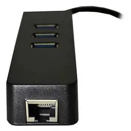 Хаб USB 4-in-1 Black Type-C 3.1 - 3xUSB 3.0 / GLan Dynamode teh0019603 - мініатюра 2