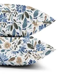 Комплект постільної білизни Cosas California flowers CS1 Євро синій (FlowersWashBlueWhite_117Cloud_200) - мініатюра 4