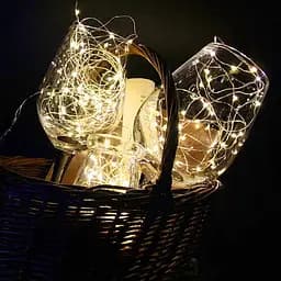 Світлодіодна гірлянда нитка крапля роси 4.5 м 50 led батарейки - мініатюра 4