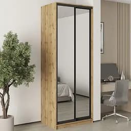 Шкаф-купе двухдверный MebelStar Стандарт BG 2 Зеркала 90x60x240 см Дуб тахо (MBS-10425)