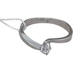 Срібне кільце Агні Прима з фіанітом. 1502/9Р-CZ 16