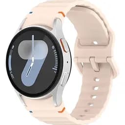 Силіконовий ремінець BeCover Ribbed Tape для Samsung Galaxy Watch (20 mm) 3 41 mm/4 40mm-44mm/5 40-44mm/6 40-44mm/7 40-44mm Pink (712047)