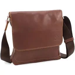 Чоловіча шкіряна сумка через плече GRANDE PELLE 22х22х5.5 см sum0025931