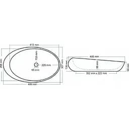 Умивальник Rea Roxy 49 30,7x48,6 B Stone nature (REA-U6650) - мініатюра 4