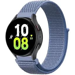 Ремінець нейлоновий на липучці BeWatch для Samsung Galaxy Watch 4/5/6 Блакитний (1011302.2UW)