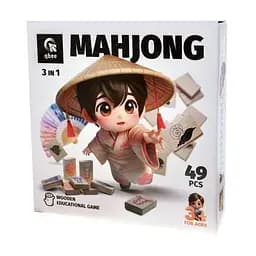 Дерев'яна дитяча гра "Дитячий маджонг" QB700-007, 49 деталей