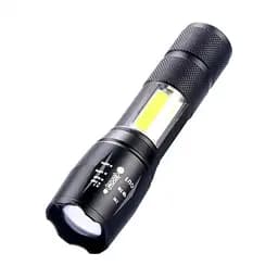 Мощный аккумуляторный фонарик ручной micro USB тактический LED фонарь карманный