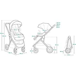 Коляска 2 в 1 Lionelo Amber Dreamin, чорна (LO-AMBER DREAMIN (2in1)) - мініатюра 14