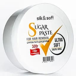 Сахарная паста для депиляции ультра мягкая Silk&Soft Ultra Soft 300 г + 50 г