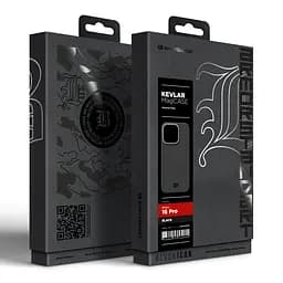 Защитный чехол для Apple iPhone 16 Pro, BlackIcon Kevlar MagCase, кевларовый, черный, панель, накладка с поддержкой MagSafe, противоударный, защита всего корпуса, усиленные углы, совместим с беспроводной зарядкой, ArmorStandart (ARM88534) - мініатюра 10