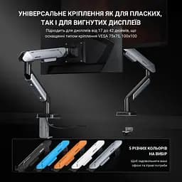 Настільне кріплення для монітора Anda Seat Stealth Pro II RGB 17''-42'' Blue (AD-W-A9X-1S-BS) [123493] - мініатюра 16