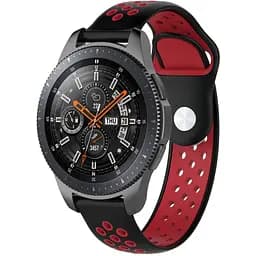 Ремінець BeWatch sport-style для Samsung Galaxy Watch 46 мм Чорно-Червоний (1020113)