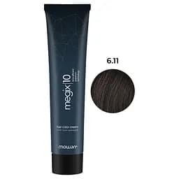 Краска для волос с низким содержанием аммиака Megix10 Mowan 6.11 темный интенсивный пепельный блонд 100 мл