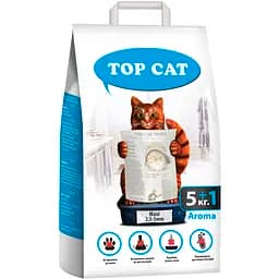 Наповнювач для котячого туалету Top Cat Maxi бентонітовий 2.5-5.0 мм з ароматом лаванди 5 + 1 кг