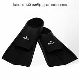 Короткі ласти для тренування в басейні Renvo Frio із закритою п'ятою чорний розмір 30-32 (SF100-01 30-32) - мініатюра 7