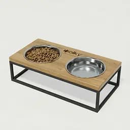 Hollky Base M — миски на подставке для средних собак и крупных кошек (2 × 0,95 л)