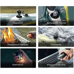 Насос-ліхтар кемпінговий Flextail Max Pump 3, помаранчевий - мініатюра 9