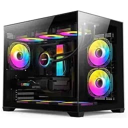 Корпус GTL Gaming "Abyss", черный, без БП, Mid Tower, Micro ATX/Mini ITX, 1xUSB 3.0/1xUSB 2.0, макс. CPU – 165 мм/VGA – 400