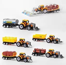 Трактор с прицепом 669-21, инерция, в пакете (6990488090249) Микс