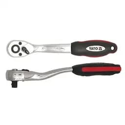 Тріcкачка Yato квадрат 1/2" L= 250 мм 72T вигнута ручка [6/24] (YT-0318)