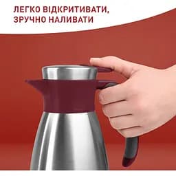 Термоглечик Tefal Soft Grip 1.5 л  бордовий (K3042214) - мініатюра 5
