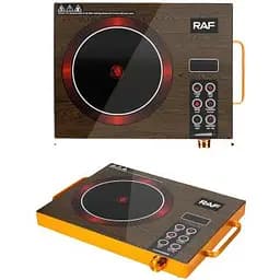 Інфрачервона плита RAF 8004 настільна кухонна одноконфоркова електрична з таймером 3500 Вт коричневий (RAF-8004_1353)