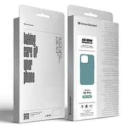 Силиконовый чехол с MagSafe для Apple iPhone 16 Pro, ICON2 MagCase, голубой, противоударный, панель с мягкой подкладкой, защита всего корпуса, поддержка беспроводной зарядки, совместим с защитными стеклами и пленками, ArmorStandart (ARM80194) - мініатюра 10