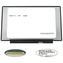 Матриця 14.0 B140HAN04.0 1920х1080, 30pineDP, IPS, 250cd/m2, 45% NTSC, LED, SLIM без планок та вушок, матова, роз'єм праворуч знизу, дп=220 narrow border для ноутбука