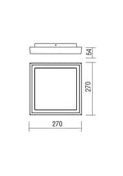 Стельовий світильник BEZEL PL M LED 25W IP54 DB 3000K (SQ) (5.1.2) Redo 9188 - мініатюра 2