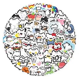 Стікерпак Набір наклейок Милий кіт 90 штук