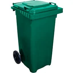 Бак для мусора на колесах Алеана 120 л с ручкой зеленый (00-00004225)