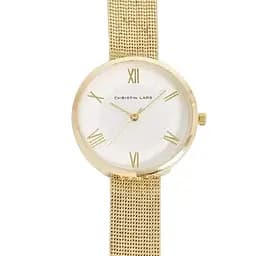 Годинник Christin Lars жіночий з сітчастим браслетом золотий