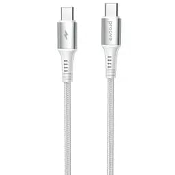 Кабель Proove WireX Type-C to Type-C 60W (1m) white