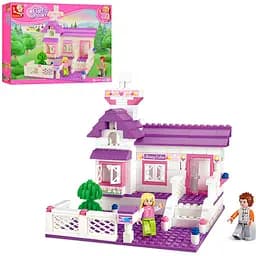 Конструктор детский SLUBAN Загородный дом, M38-B0156, 193 детали, фигурки персонажей