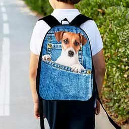 Рюкзак дитячий з собакою 34х27 см, ранець міський для хлопчика, дівчинки (00475)