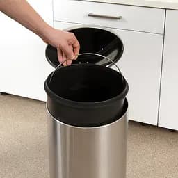 Відро для сміття МVM з кришкою та педаллю 30 л (BIN-16 30L SS) - мініатюра 8