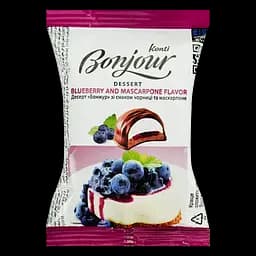 Десерт Bonjour зі смаком чорниці та маскарпоне, 29 г (815866)
