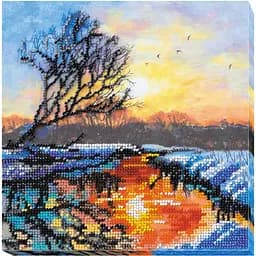 Набір-міді для вишивання бісером Abris Art Зоря вечірня AMB-018 20х20 см