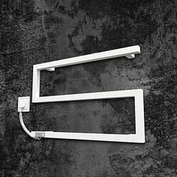 Електрична рушникосушарка Kosser Зета 350x550 EL тайм. білий ЗЗ01ELW, Білий матовий, Ліве