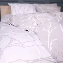 Простирадло MirSon Elegant Mist бязь біло-сірий 110 х 160 см (2200013009856)