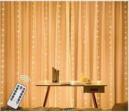 Гірлянда штора Sun Lamp великі краплі роси 3х2.5 м 250 LED з пультом від USB от powerbank - мініатюра 2