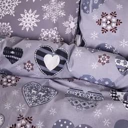 Підковдра MirSon Ranforce Elite 17-0655 Snowflake 110 x 140 см сіра (2200009610882)