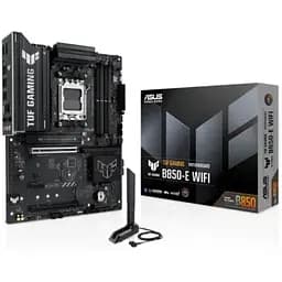 Материнская плата AM5 Asus TUF GAMING B850M-E WIFI, B850, 4xDDR5, Int.Video (CPU), 4xSATA3, 3xM.2, 1xPCI-E 5.0 x16, 1xPCI-E 4.0 x1, Realtek 7.1, Realtek 2.5Gb, WiFi 6E, Bluetooth 5.3, 6xUSB 3.2 / 4xUSB 2.0, HDMI/2xDP, MicroATX