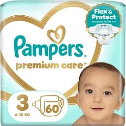 Підгузки Pampers Premium Care Розмір 3 (6-10 кг) 60 шт.